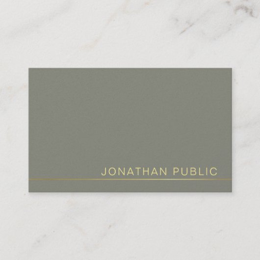 Carte De Visite Trending Moderne Elegant Green Pearl Finish Luxe (Devant)