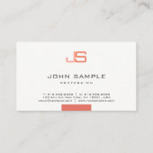 Carte De Visite Trending Moderne Élégant Modèle Monogramme (Dos)