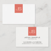 Carte De Visite Trending Moderne Monogramme Élégant Modèle (Devant / Derrière)