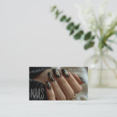 Carte De Visite Trending Nail Art Molten Gold (Debout devant)