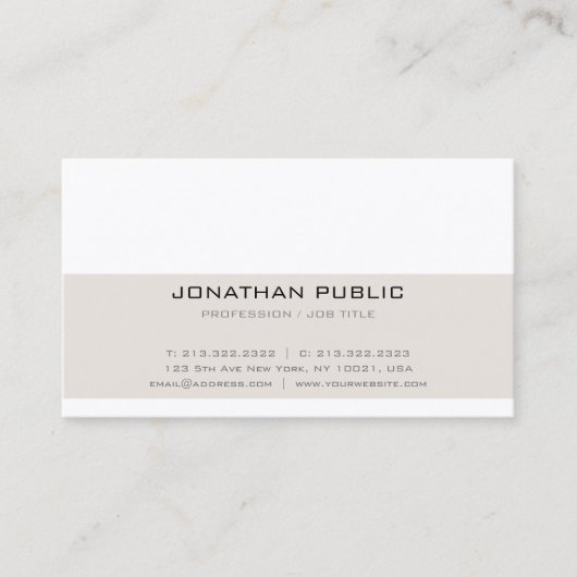 Carte De Visite Trending Professional Sleek Creative Modern Plain (Devant)