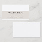 Carte De Visite Trending Professional Sleek Creative Modern Plain (Devant / Derrière)