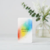 Carte De Visite Trending Rainbow Colors Elégant Modèle moderne (Debout devant)