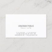 Carte De Visite Trending Simple Moderne Plain Professional (Dos)
