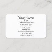 Carte De Visite Trendy Abstrait Red Bubble Swoosh Professional (Dos)