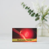 Carte De Visite Trendy Abstrait Red Bubble Swoosh Professional (Debout devant)