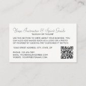 Carte De Visite Trendy Aqua Parties scintillant Effet Yoga Instruc (Dos)