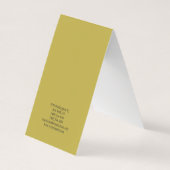 Carte De Visite Trendy Black Gold Creative Unique Simple Plain (Dos)