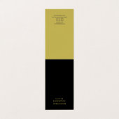 Carte De Visite Trendy Black Gold Creative Unique Simple Plain (Extérieur déplié)