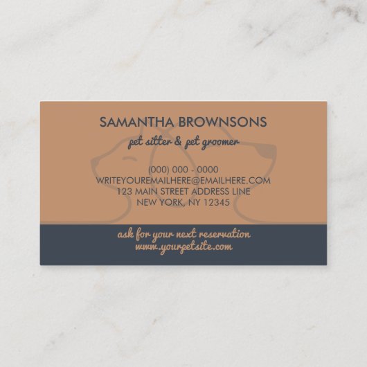 Carte De Visite Trendy Cat Dog Pet Punch Loyalty Card (Dos)