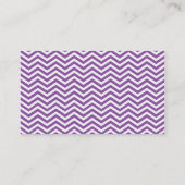 Carte De Visite TRENDY chevron moderne motif violet violet gris vi (Dos)