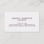 Carte De Visite Trendy Chic Gilded Blush Green Purple Gold (Dos)