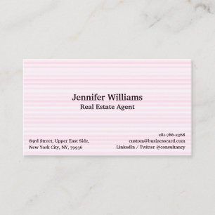 Carte De Visite Trendy Chic Rose Lines Motif moderne Professionnel