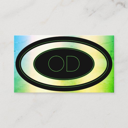 Carte De Visite Trendy Colorful Turquoise Ombre Custom Monogrammed (Devant)