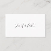 Carte De Visite Trendy Cute Moderne Modèle Script simple (Devant)