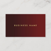 Carte De Visite Trendy Elegant Modern Simple Template Gold Text (Devant)