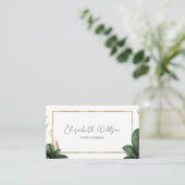 Carte De Visite Trendy été Tropical Feuille Gold Parties scintilla (Debout devant)