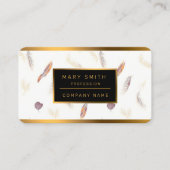 Carte De Visite Trendy Feathers Luxury Boho Collection (Devant)