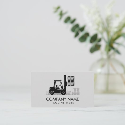 Carte De Visite Trendy Forklift, Logisitcs - Professional  (Debout devant)