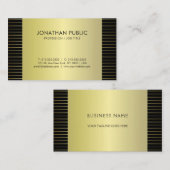Carte De Visite Trendy Glamour Or Design Design Plat Luxe (Devant / Derrière)