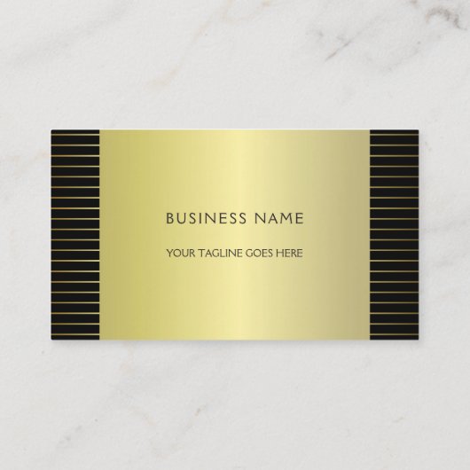 Carte De Visite Trendy Glamour Or Design Design Plat Luxe (Dos)