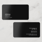 Carte De Visite Trendy Grey Noir Attractif Plain Chic (Devant / Derrière)