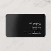 Carte De Visite Trendy Grey Noir Attractif Plain Chic (Dos)