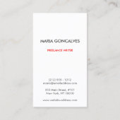 Carte De Visite Trendy & Hip Black/White Chevron Motif (Dos)