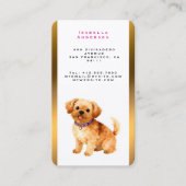 Carte De Visite Trendy Luxury Grooming Dog Personalized Collection (Devant)