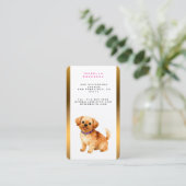 Carte De Visite Trendy Luxury Grooming Dog Personalized Collection (Debout devant)