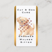 Carte De Visite Trendy Luxury Grooming Dog Personalized Collection (Dos)