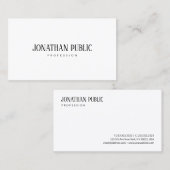 Carte De Visite Trendy Modern Elegant Clean Sleek Design Template (Devant / Derrière)