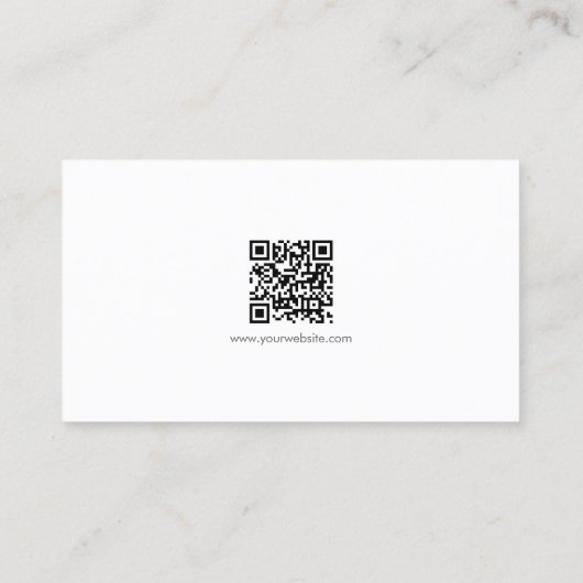 Carte De Visite Trendy Modern Elegant Simple Professional QR Code (Dos)