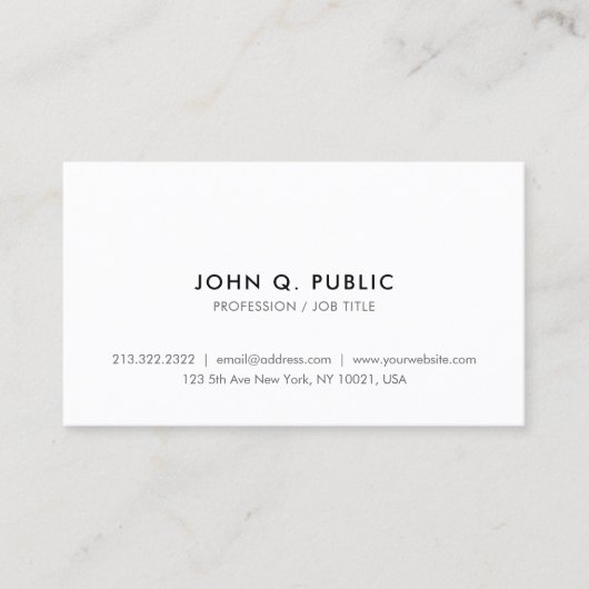 Carte De Visite Trendy Modern Elegant Simple Professional QR Code (Devant)