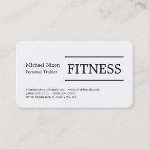 Carte De Visite Trendy Modern Fitness Sport Professionnel Entraîne