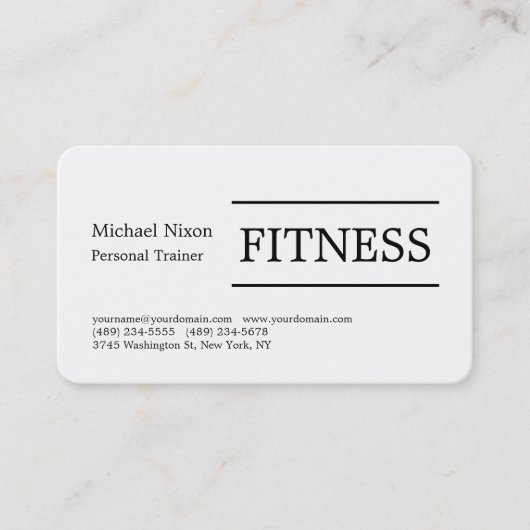 Carte De Visite Trendy Modern Fitness Sport Professionnel Entraîne (Devant)