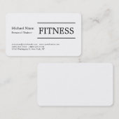 Carte De Visite Trendy Modern Fitness Sport Professionnel Entraîne (Devant / Derrière)