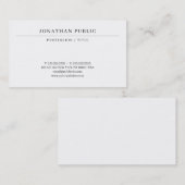 Carte De Visite Trendy Modern Simple Template Elegant Luxury (Devant / Derrière)