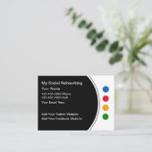 Carte De Visite Trendy Modern Social Networking Business Cards (Debout devant)