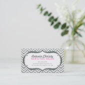 Carte De Visite TRENDY moderne mignon chevron parties scintillant  (Debout devant)