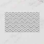 Carte De Visite TRENDY moderne mignon chevron parties scintillant  (Dos)