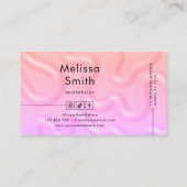 Carte De Visite Trendy Neon Pink Lashes Spa Beauty Salon (Dos)