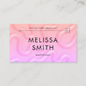 Carte De Visite Trendy Neon Pink Lashes Spa Beauty Salon (Devant)