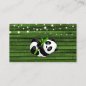 Carte De Visite Trendy Panda Bear Bamboo Baby Diaper Raffle (Dos)