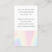 Carte De Visite Trendy pastel arc-en-ciel photo frontière (Dos)