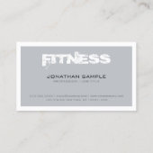 Carte De Visite Trendy Personal Trainer Fitness Classy Top Plain (Dos)