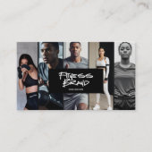 Carte De Visite Trendy Personal Trainer Fitness Photo Collage (Devant)