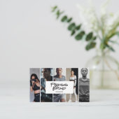 Carte De Visite Trendy Personal Trainer Fitness Photo Collage (Debout devant)