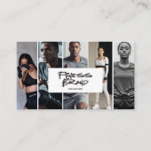 Carte De Visite Trendy Personal Trainer Fitness Photo Collage (Devant)