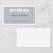 Carte De Visite Trendy Personal Trainer Fitness Professional Plain (Devant / Derrière)